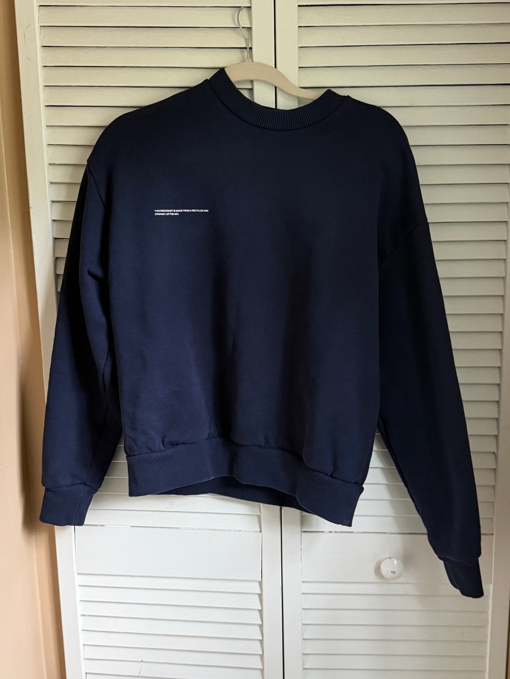 Pangaia Navy Crewneck Sweatshirt - Size Small